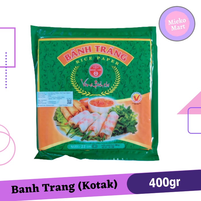 

BANH TRANG RICE PAPER 400GR 22CM KULIT LUMPIA KERTAS BERAS VIETNAM