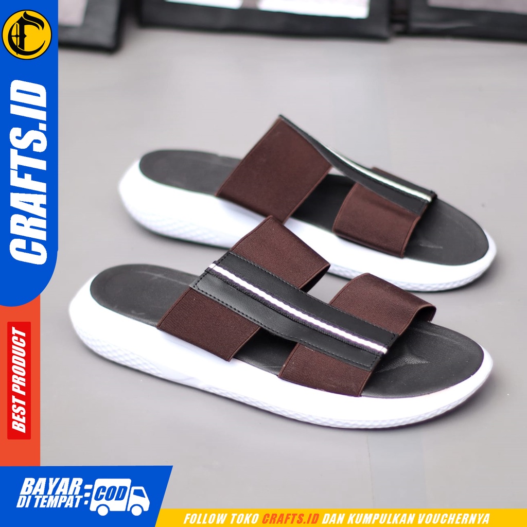 Sendal Slide Pria Sandal Casual Slop Crafts Hendzo