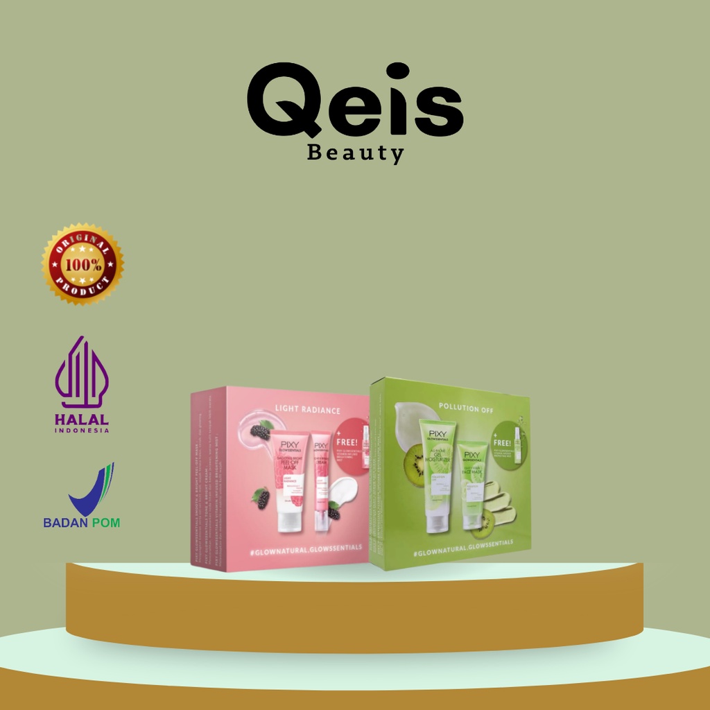 ☘️Qeis☘️ PIXY Glowssentials Package || Pixy Paket Glowssentials Light Radiance & Polution Off