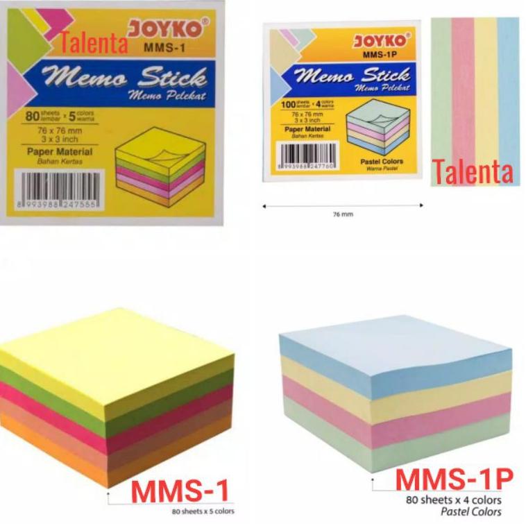 

[ART. 77675] Sticky Note Memo Tempel Joyko Warna Pastel MMS-1P / Neon MMS-1