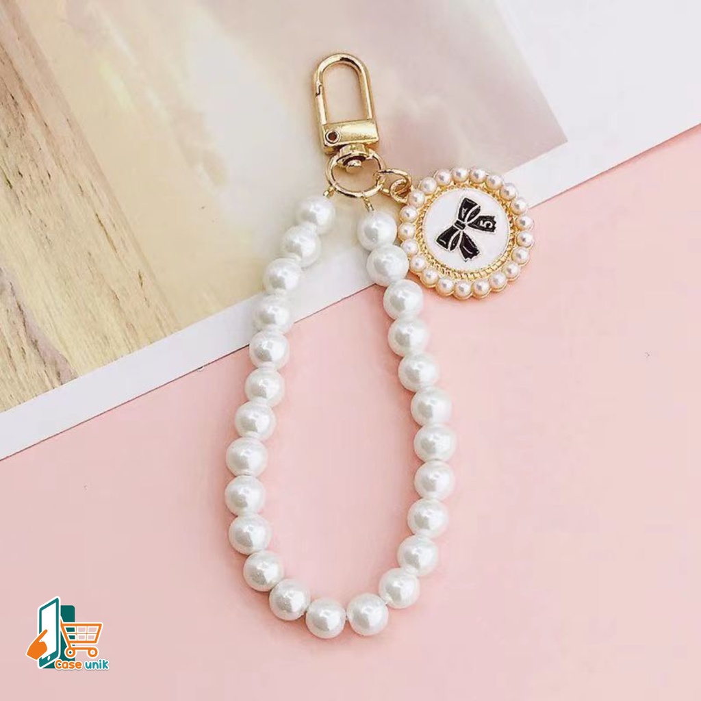 SM02 Tali Lanyard Manik Manik Mutiara Akrilik Anti Hilang untuk case Hp Universal CS5367