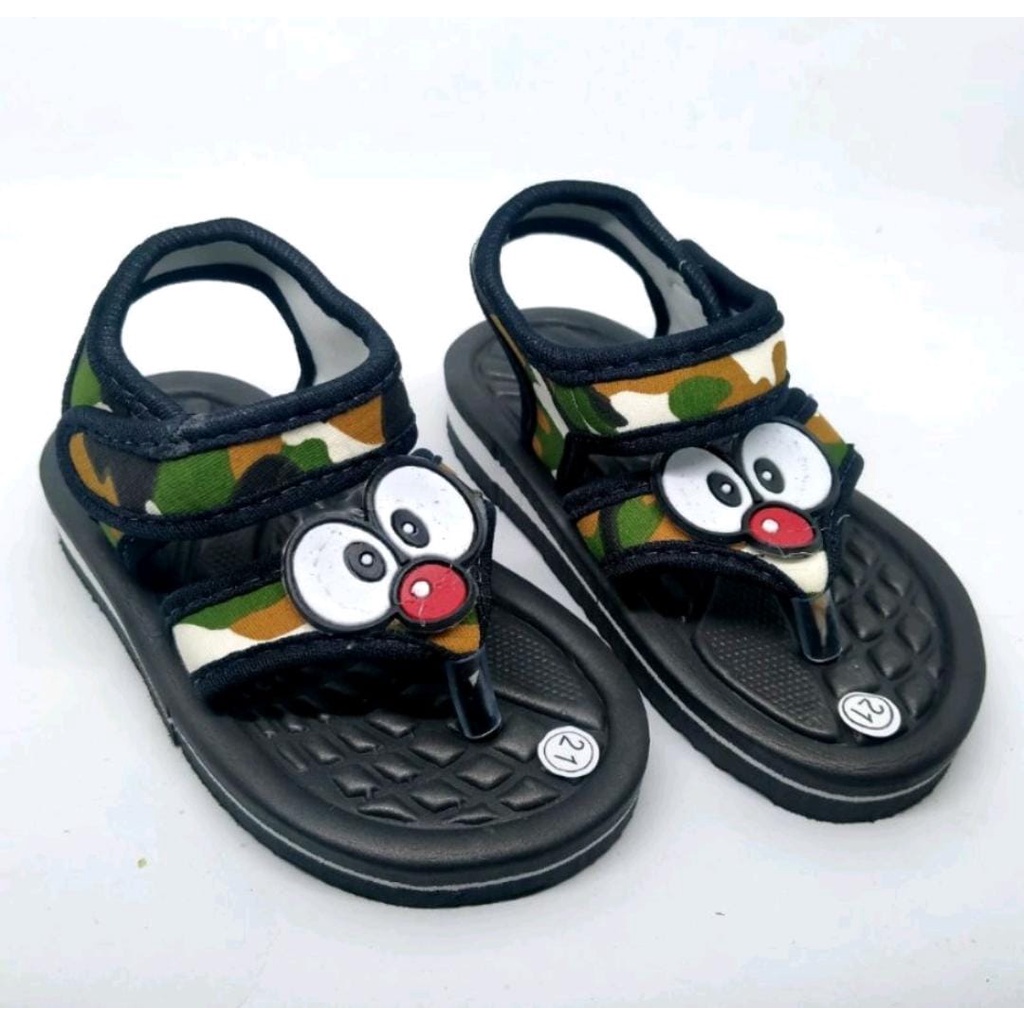 Sandal Gunung Anak Bayi Laki-Laki Motif TNI Terbaru High Qualitty Slippers