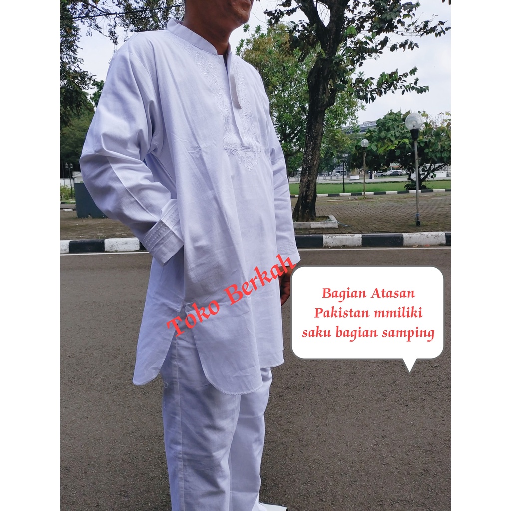 stelan Pakistan haji dan umroh 100% merek Exlusive bahan katun twill super