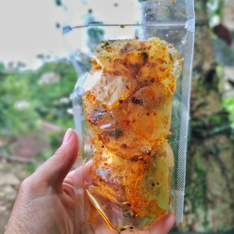 

Keripik kaca Kripca daun jeruk pedas cemilan kripca daun jeruk