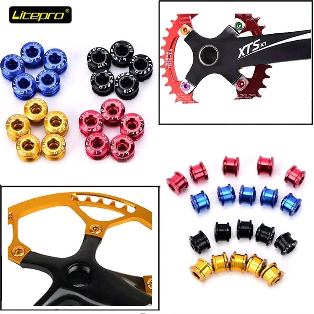 Baut Chainring Litepro Single Baut 1 Pcs Crank Sepeda Lipat MTB Federal