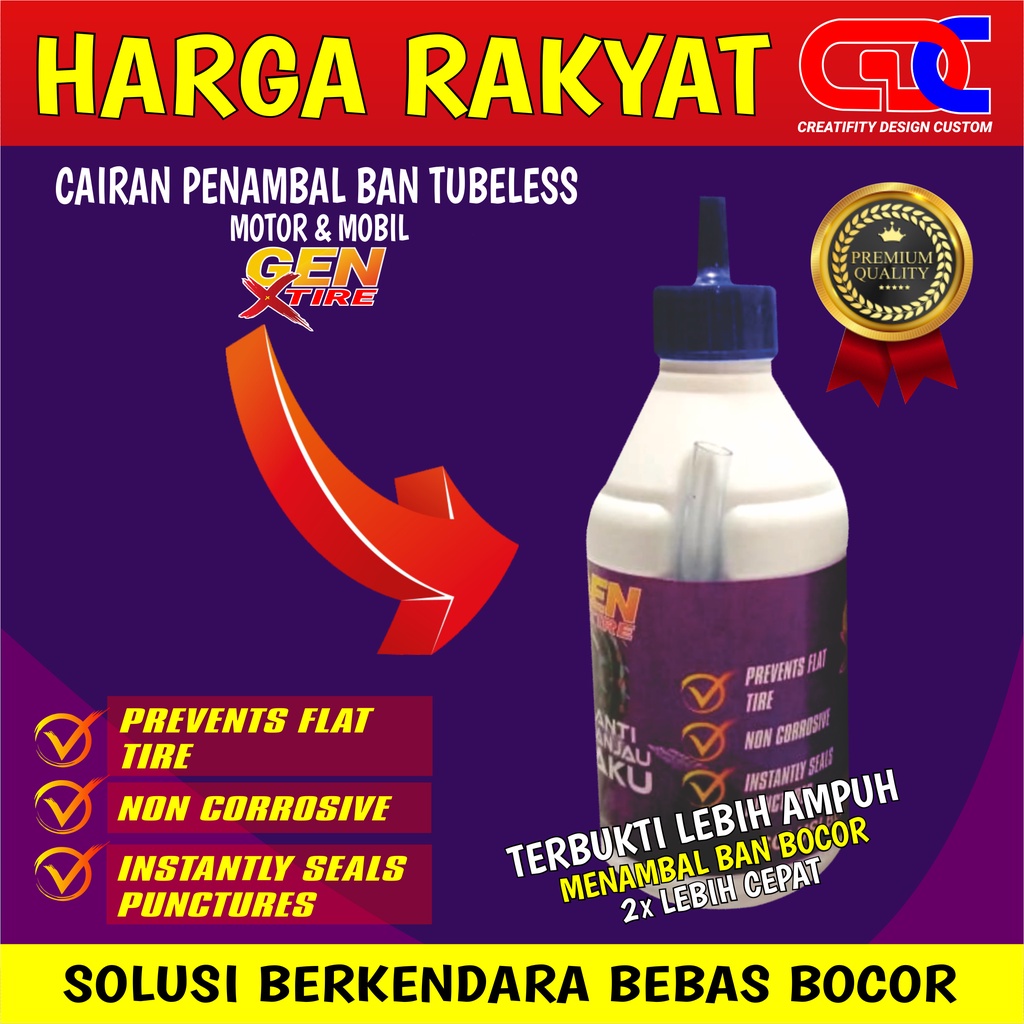 CAIRAN BAN TUBLES / CAIRAN BAN TUBLES MOTOR TERLARIS / CAIRAN BAN TUBELESS PREMIUM 350ML