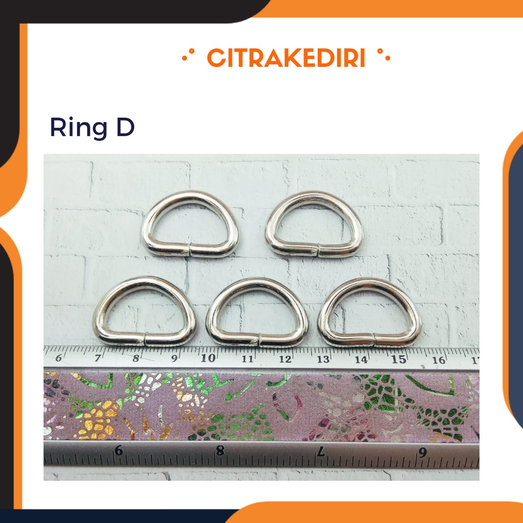 Ring D 2 cm tebal 4 mm - ring d tas tebal