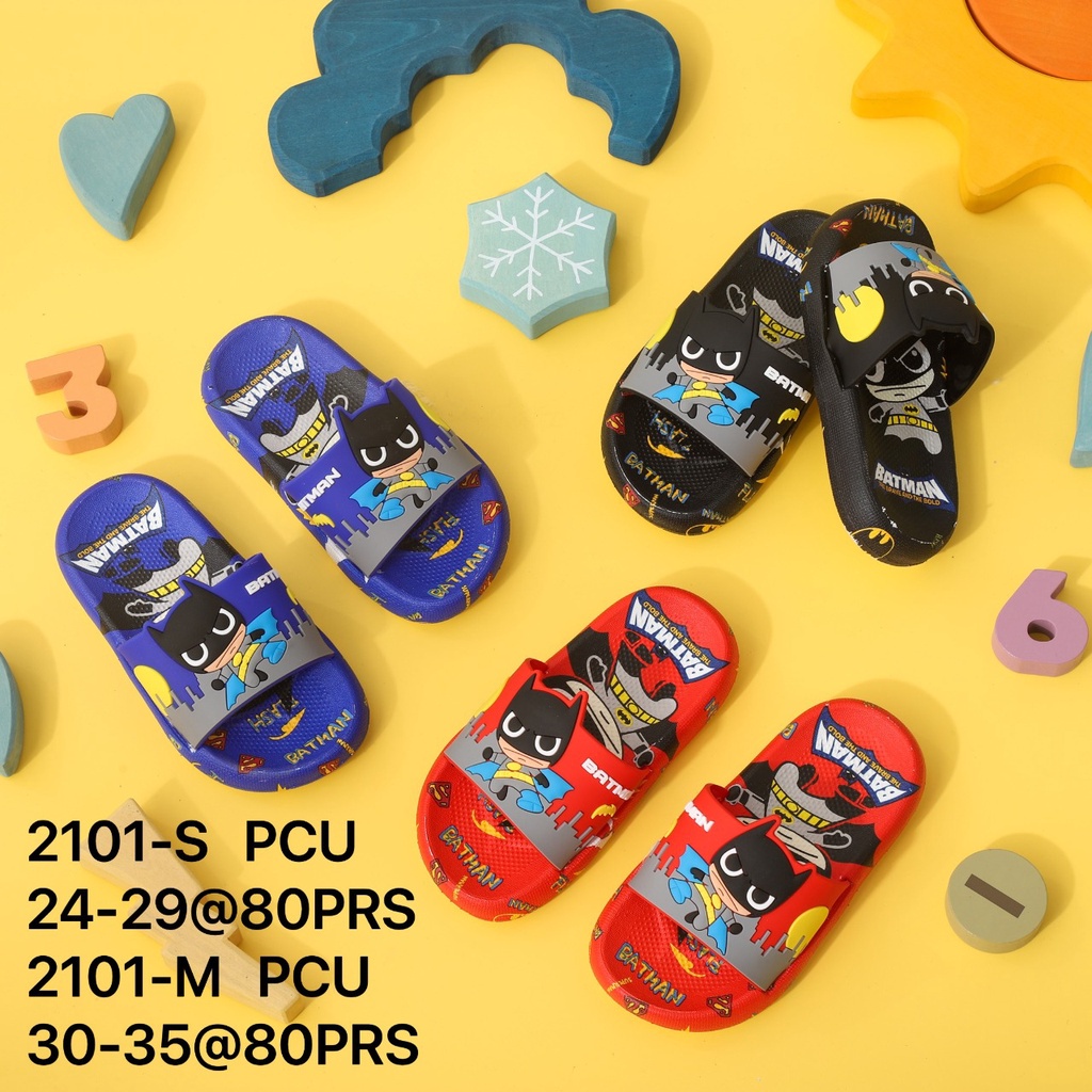 Sandal Balance Anak Laki-laki Motif Batman Sandal Karet Anak Cowok Karakter Marvel Superhero Avengers 2101 Import