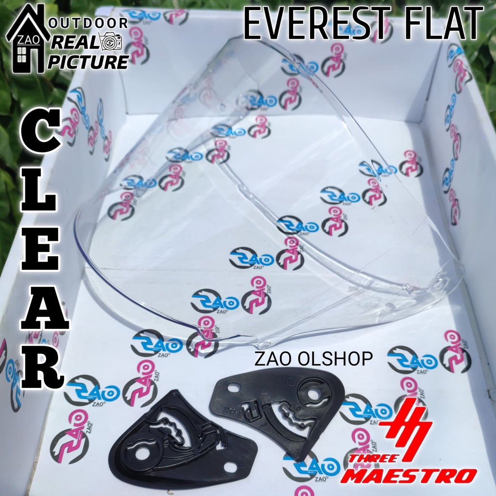 Kaca Helm R-SIX EVEREST Visor Helmet FLAT venom open flat datar rsixxpro rsix everest allsize all varian everes efres tm2