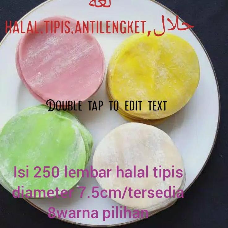 

✹ Kulit dimsum/gyoza/pangsit/siomay/mandu /kuitiou halal isi 250/diameter 7.5cm tipis halal siomay lembut gyoza,suikiaw 7.5cm 1 KG halal antilengket isi 200lembar +50 ◊