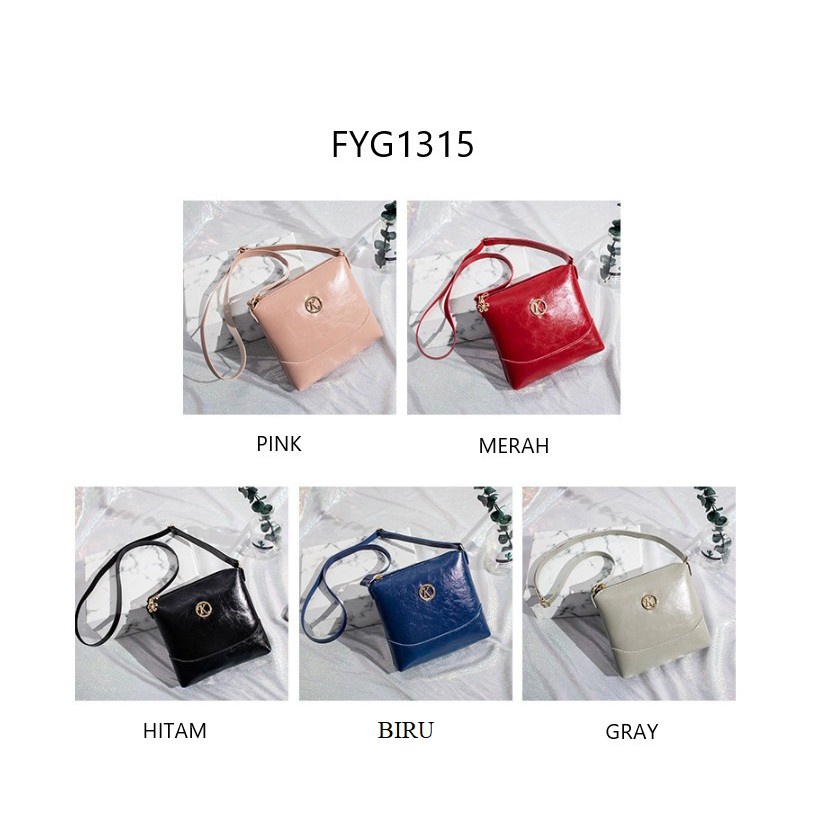 FYGALERY FYG1315 Tas Selempang Wanita Polos Sling Bag Perempuan Fashion Korea Murah