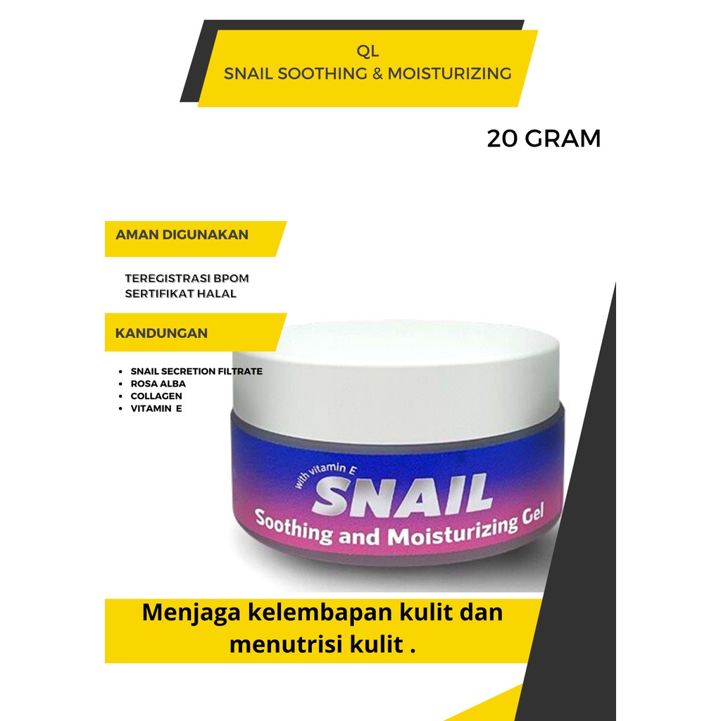 QL Cosmetic Snail Soothing and Moisturizer Gel 20gr