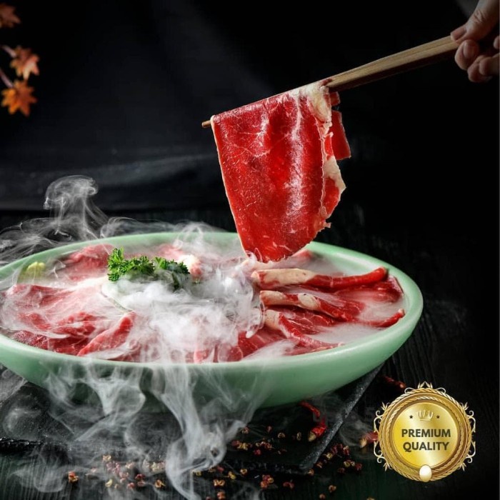 

Beef Slice Lean Meat / Low Fat 500Gr Cocok Utk Sukiyaki & Grill