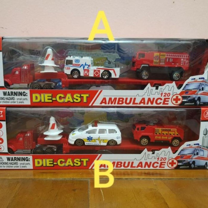 MAINAN DIECAST MOBIL AMBULANCE - DIECAST KENDARAAN AMBULANCE TERMURAH