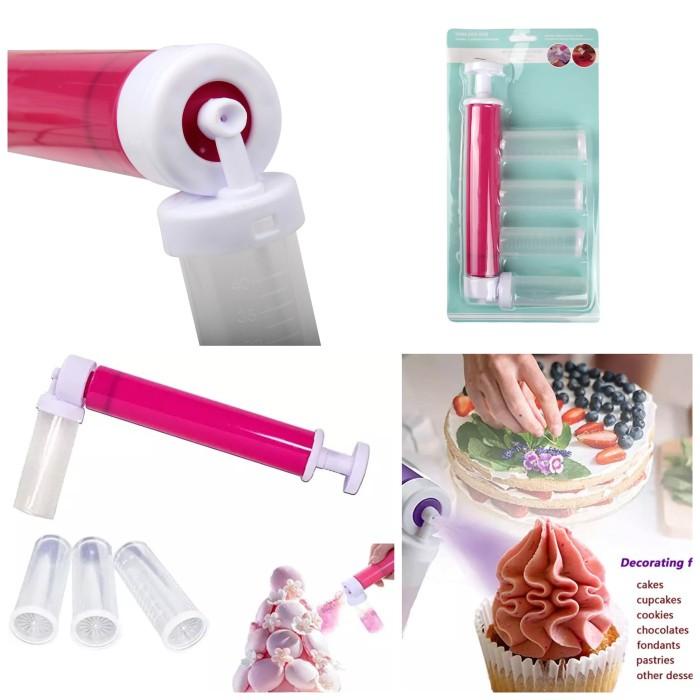 ELtamart Alat Hias Kue Dust Semprot Spray Gun Air Brush Cake Decor