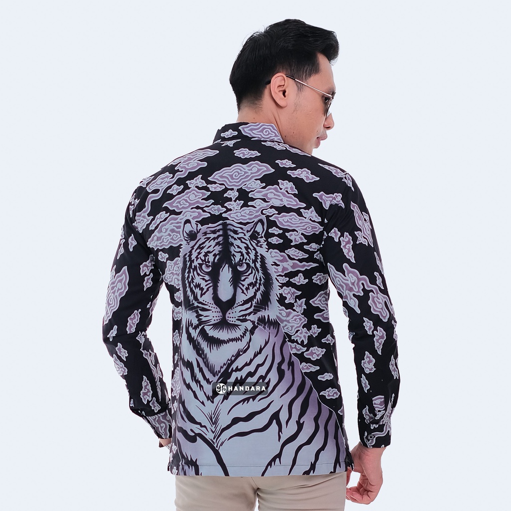 Handara Batik Pria Lengan Panjang Slim Fit Premium Harimau Siliwangi HB-337