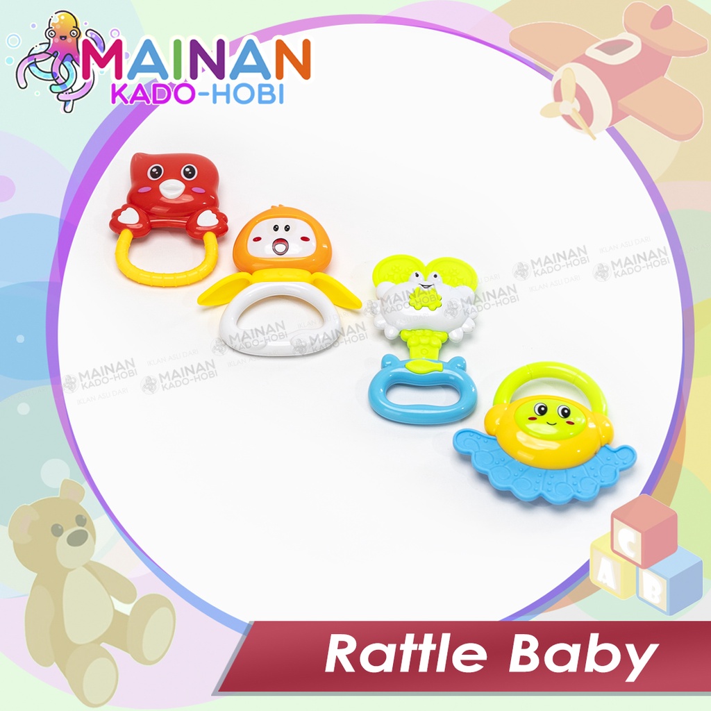 SET MAINAN EDUKASI RATTLE BABY TOYS KERINCINGAN MUSIK