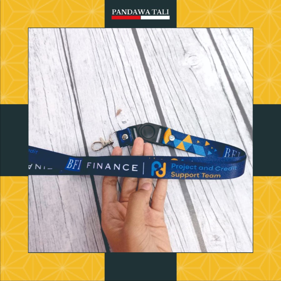 

Lanyard BFI Finance/Lanyard Printing Desain BFI Finance/Lanyard Murah/Lanyard Printing Murah/Pandawa Tali Surabaya PTS
