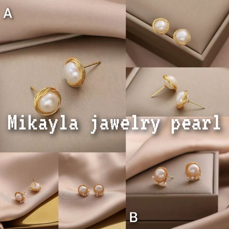 Giwang mutiara|Giwang mutiara lombok|Giwang mutiara asli lombok|Giwang tusuk mutiara|Anting mutiara 