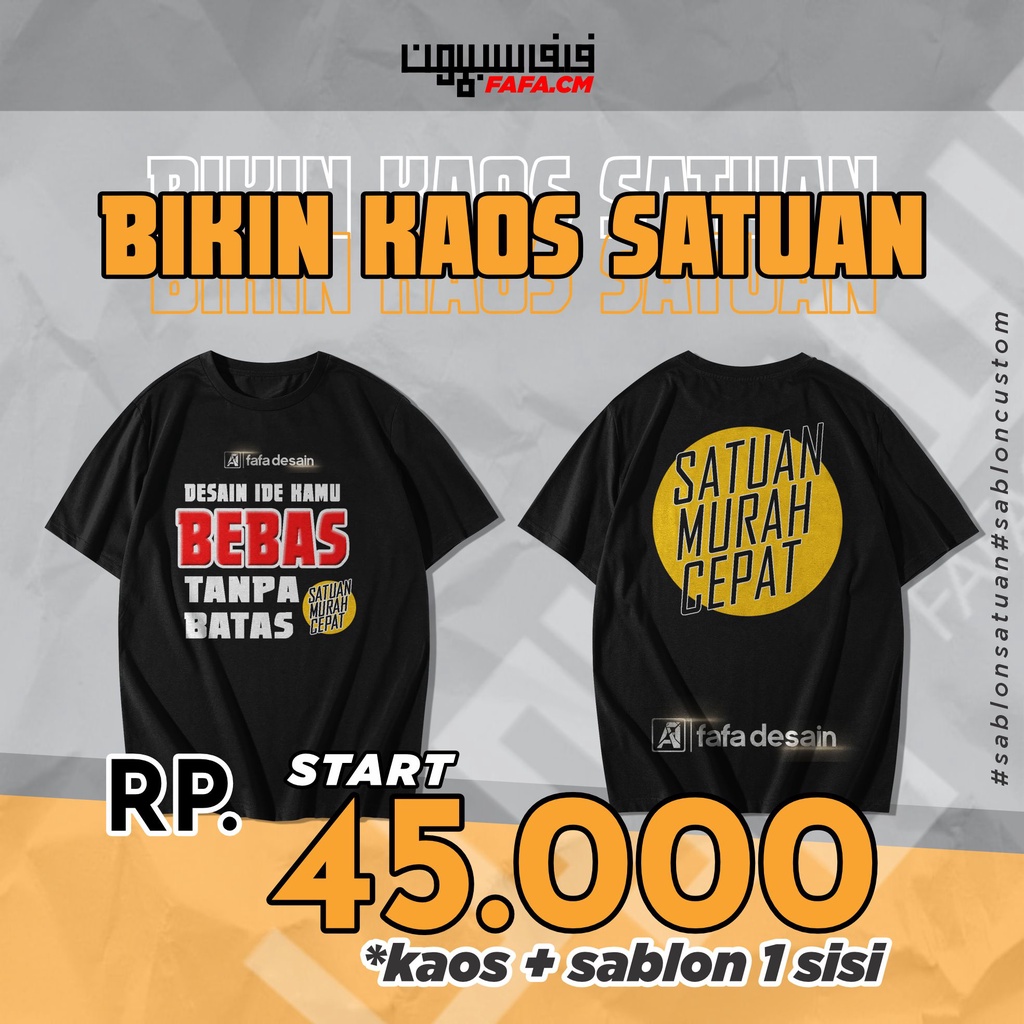 Kaos Sablon Custom Polyflex,Sablon Kaos Custom Satuan,Sablon Bijian,Sablon Bebas