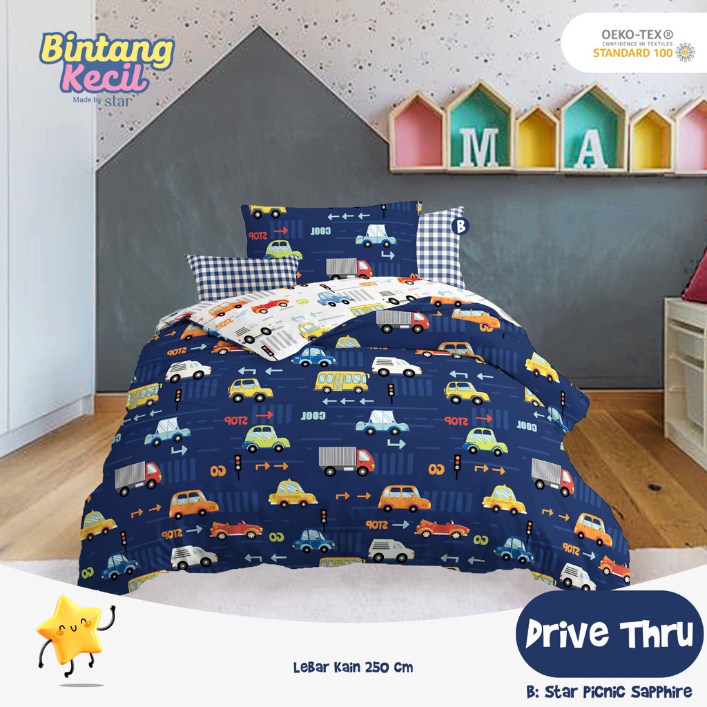 Sprei Anti Geser Katun ORI Premium Kualitas No 1 Shopee Motif Anak Bear Animals Lengkap Ukuran 120 160 180x200 halus