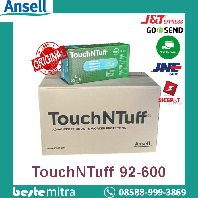 Ansell 92-600 TouchNTuff Nitrile Sarung Tangan Nitrile Safety Glove