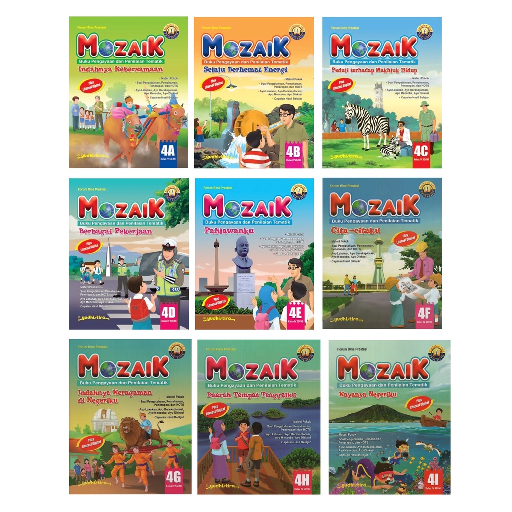 Mozaik Buku Pengayaan dan Penilaian Tematik SD Kelas 4 (A - H) - Yudhistira