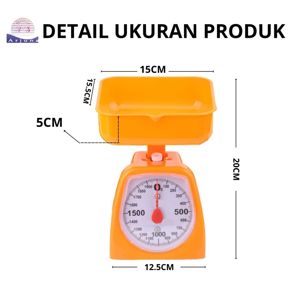 Timbangan Dapur Bahan Plastik/Ktichen scale 2kg