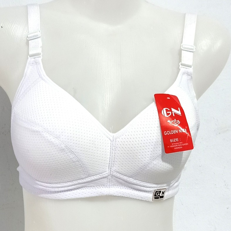 1 Pc BH Sport Bra Golden Nick 379 Tanpa Kawat Kait 3 Busa Sedang