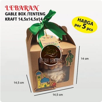 

GABLE BOX | DOS TENTENG LEBARAN 14,5x14,5x14 cm KRAFT