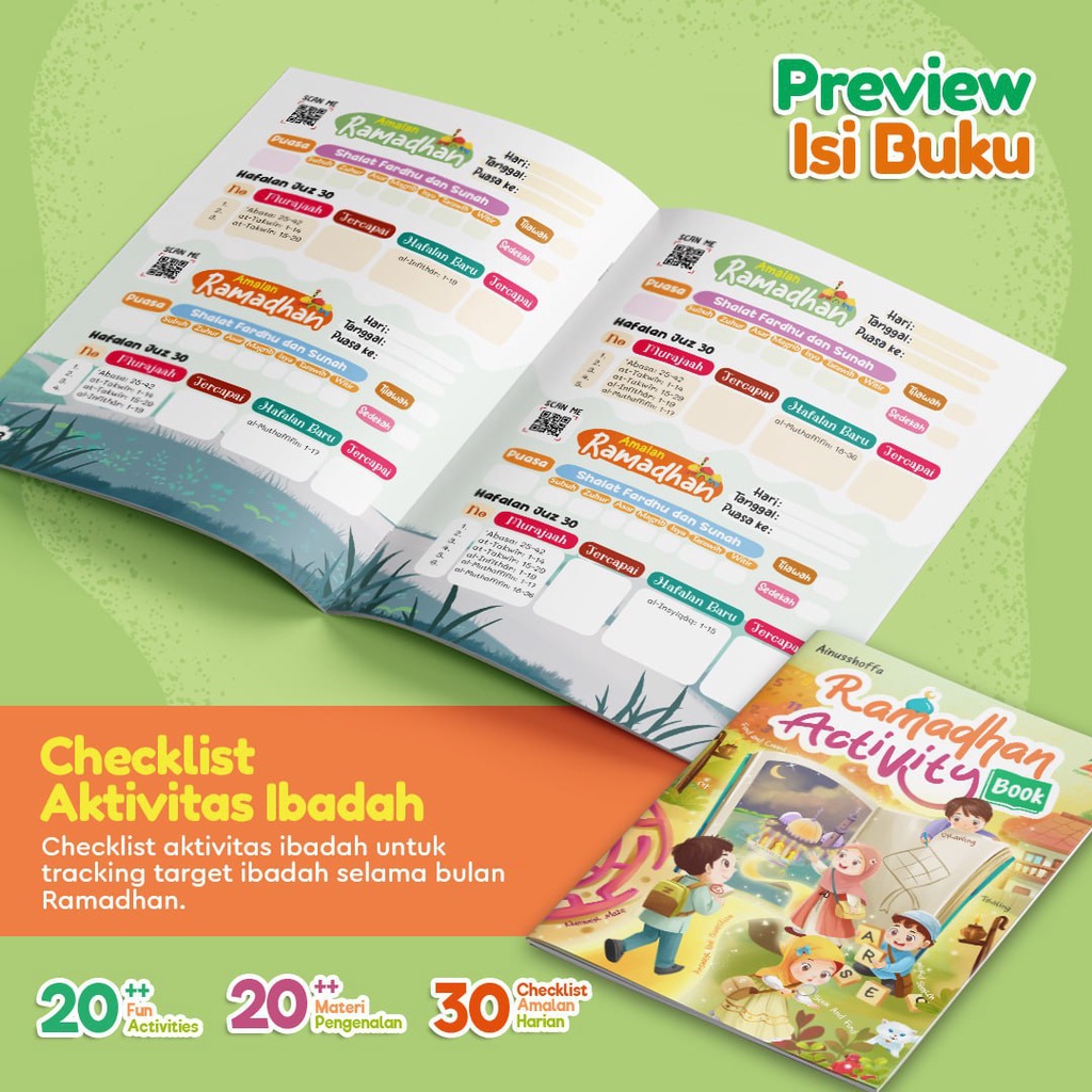 Paket Ramadhan For Kids 2in1 : Ramadhan Activity Book &amp; Fikih Ibadah Ramadhan + Bonus Buku Zikir Pagi Petang