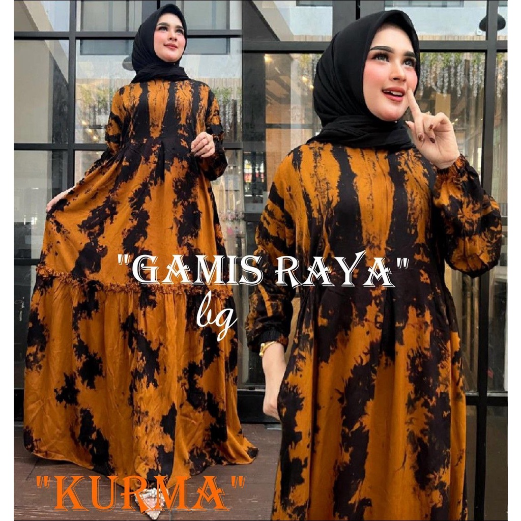 BG ORI RAYA NEW KURMA "READY" GAMIS RAYA TWILL ORI SIZE " S M L XL XXL " | GAMIS TWILL ABSTRAK | TWI
