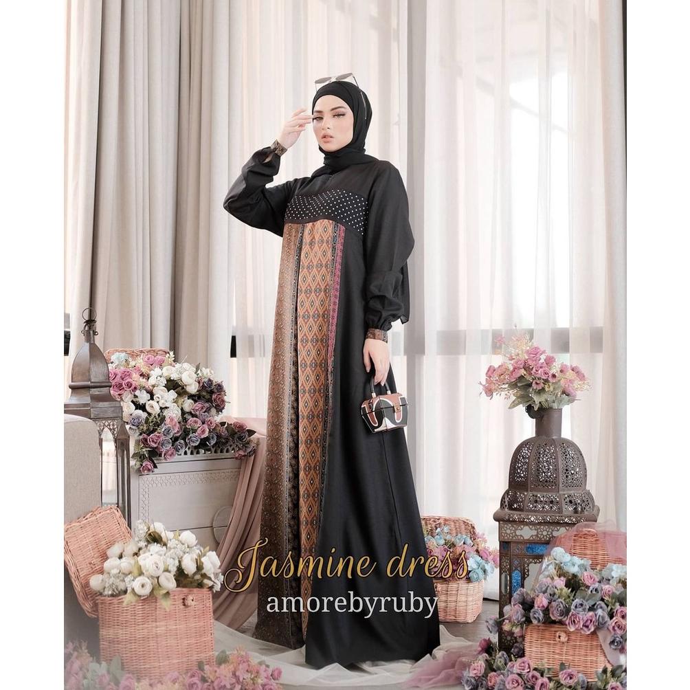 Terbaru (BISA COD) JASMINE PREMIUM DRESS GAMIS DEWASA ORIGINAL AMORE BY RUBY Murah