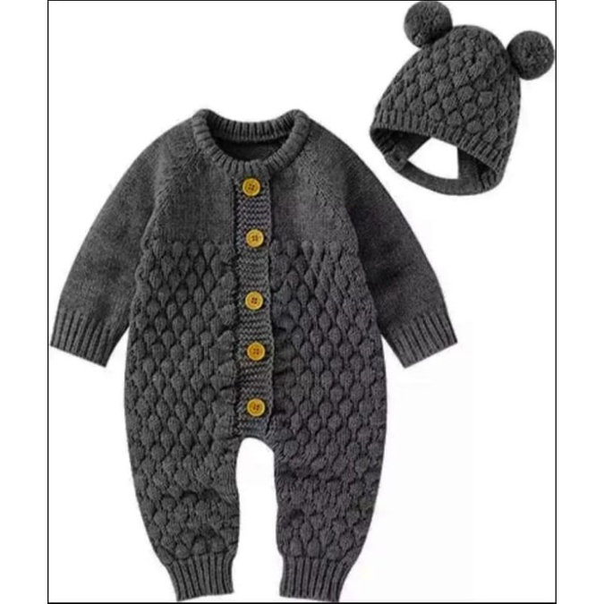 MALIKIN JUMPER BAYI SET KUPLUK 0-9 BULAN UNISEX