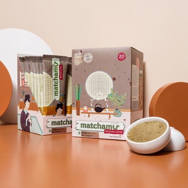 ◊ Matchamu Hojicha Latte Box of 20 ●