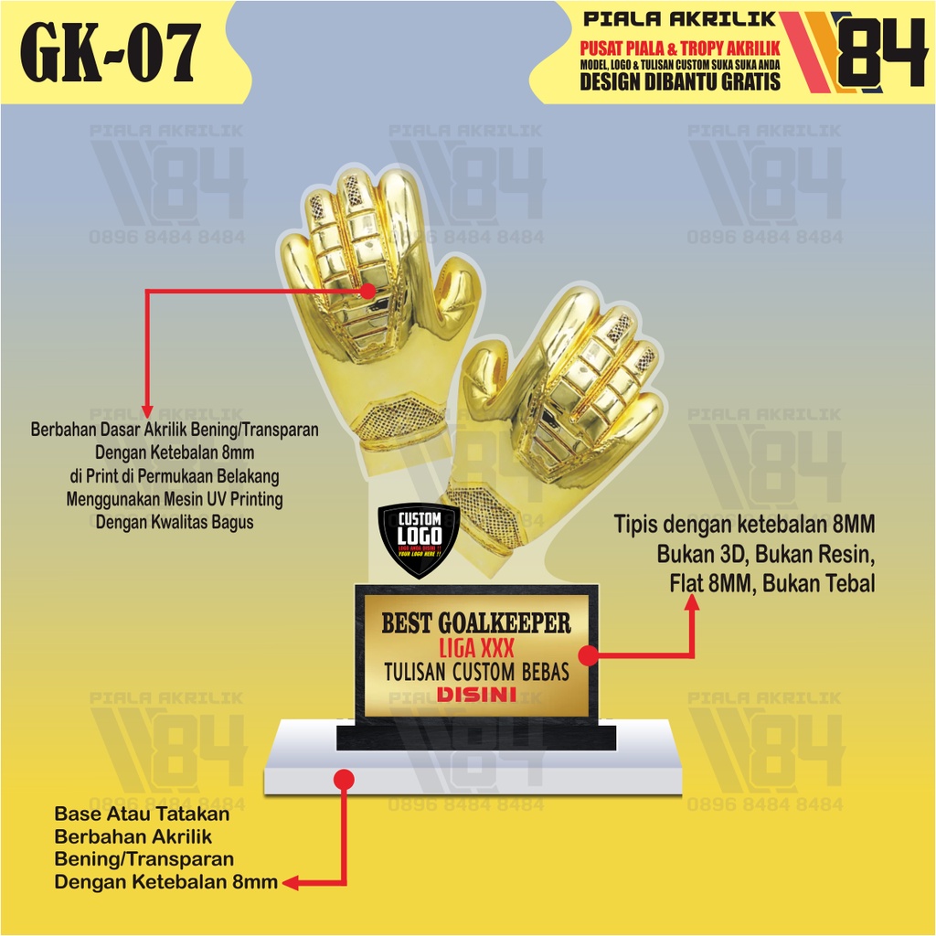 PIALA KIPER, PIALA KIPER TERBAIK, PIALA GOALKEEPER, TROPHY KIPER, TROPHY KIPER TERBAIK, TROPHY GOALK
