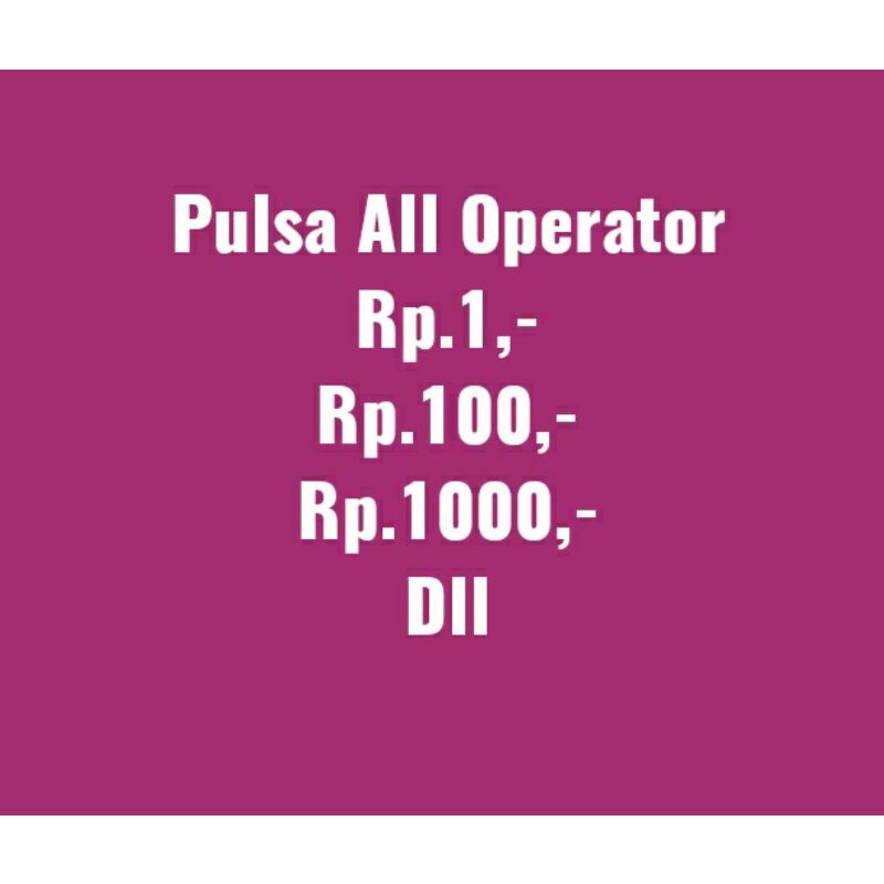 PULSA ALL OPERATOR