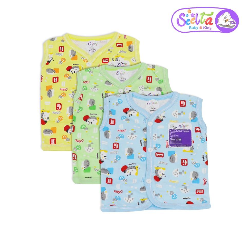 Scelta - Baby & Kids Baju Oblong Bayi Singlet Kancing Katun Unisex Cewek Cowok Bbc 2A3A