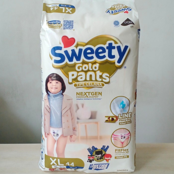 SWEETY GOLD PANTS XL 44 XL44 - POPOK TIPE CELANA SWEETY GOLD XL44