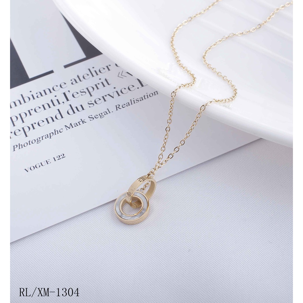 Kalung Titanium Permata Cantik Perhiasan Fashion 1304/105