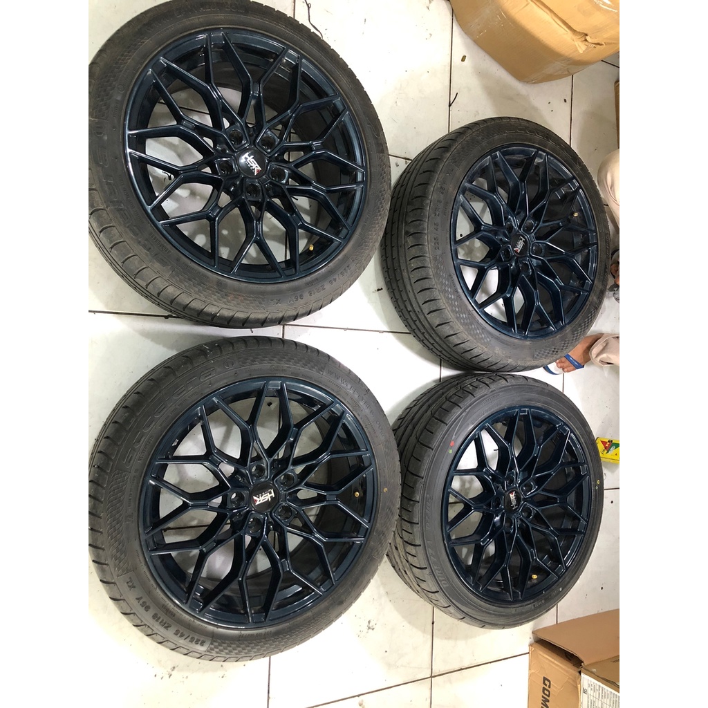 Velg Racin Bekas Hsr BurakuRing 18x8 Pcd 5x114 Blue + Ba n 225 45 r18 Buat Accord Civic