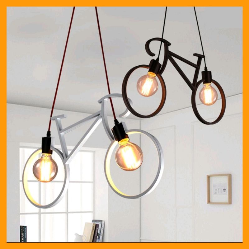 [COD] KAP LAMPU GANTUNG SEPEDA/NORDIC IRON BIKE VINTAGE DEKORASI LAMPU GANTUNG