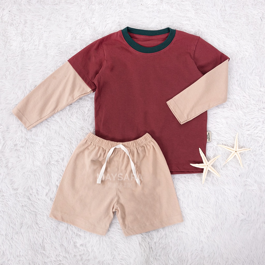 Kaos Lengan Panjang Anak 3 Warna Long Sleeve Tshirt Baju