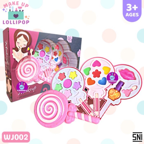 

Unik Mainan Anak Make Up Lollipop 3 Susun Pink Dandan Dresser Salon WJ002 Berkualitas