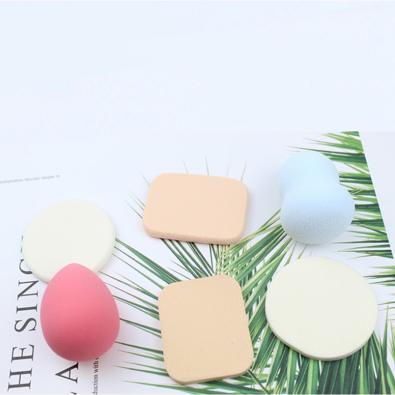 Spons Make Up Set 6 IN 1 Beauty Blender Sponge Bedak Isi 6 Pcs Powder Puff Foundation Makeup Puff Wajah Kemasan Plastik Import