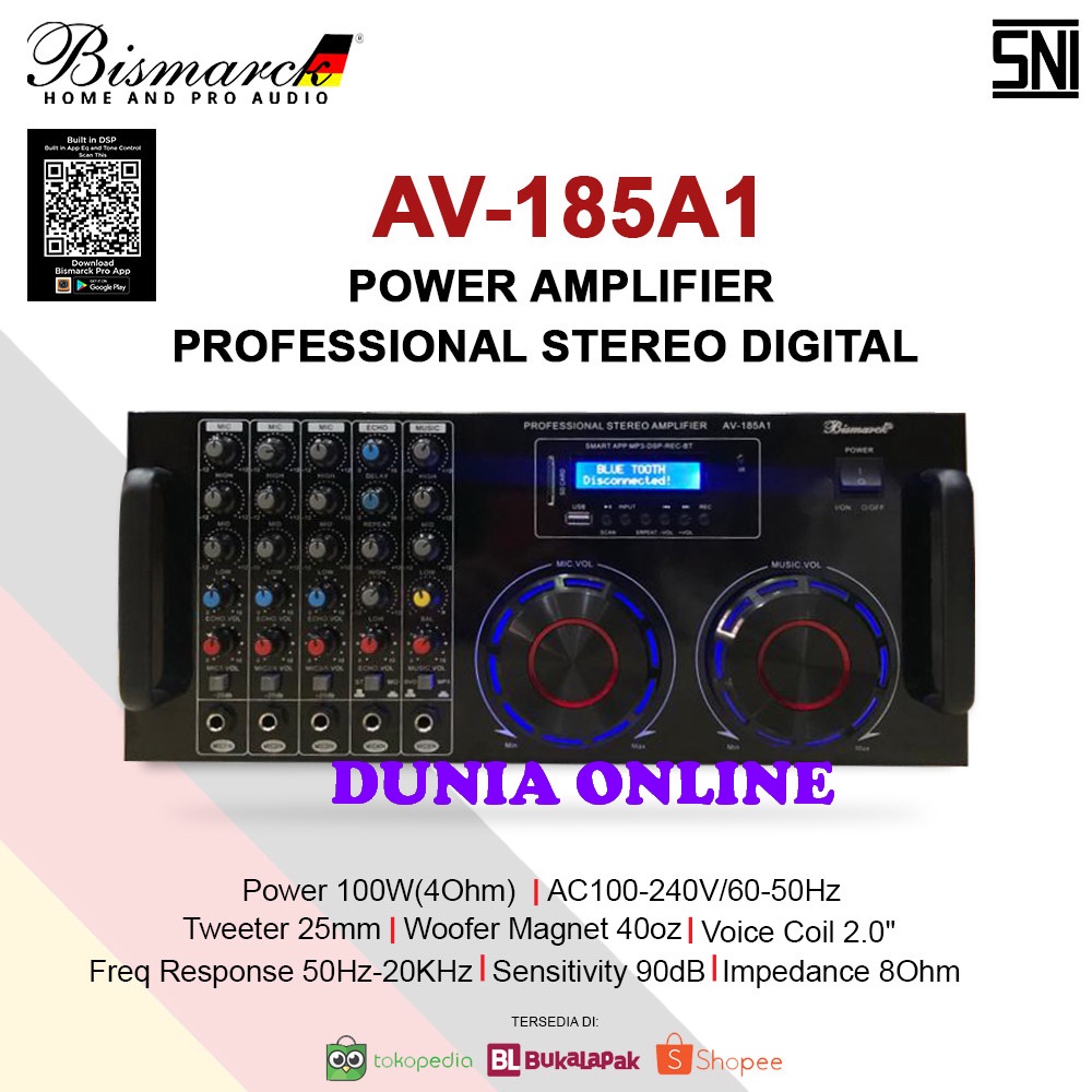 Amplifier Bismarck AV 185A1 Original Bluetooth With Bluetooth - USB AV-185A1