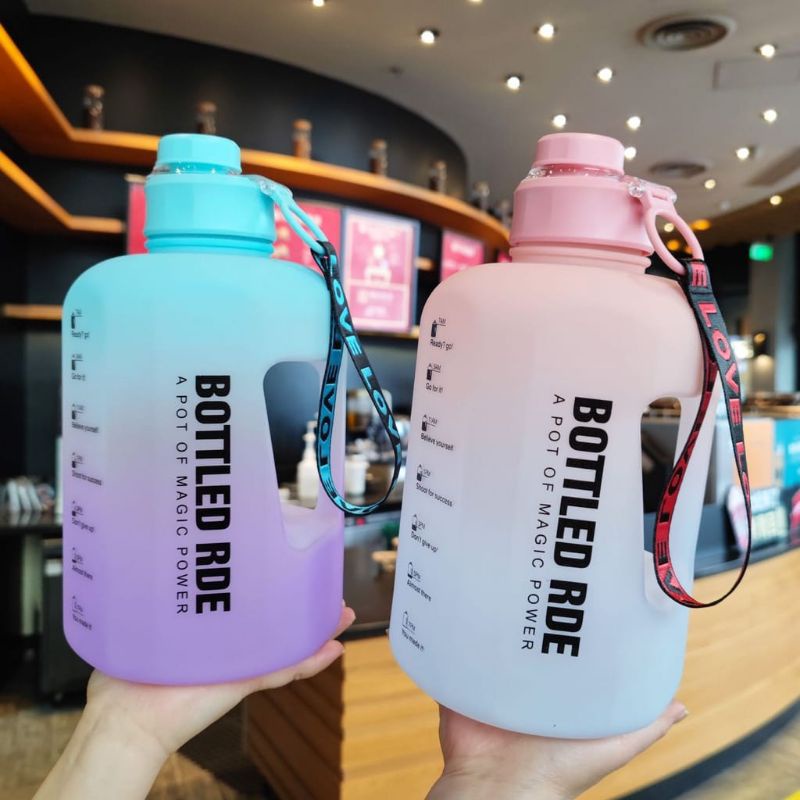 BOTOL MINUM GYM VIRAL MODEL GALON 2,2L - BOTOL MINUM GRADASI 2200ML JUMBO