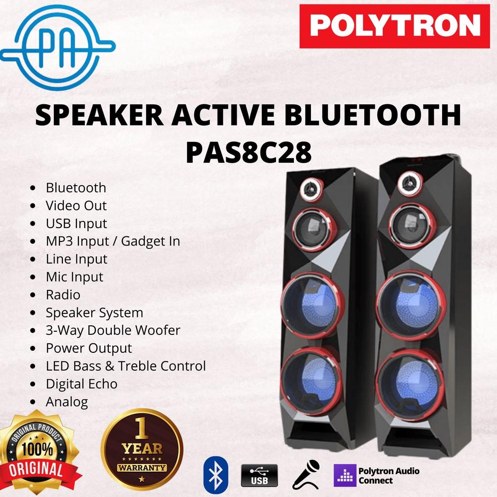 SPEAKER ACTIVE POLYTRON PAS8C28/ SPEAKER AKTIF POLYTRON PAS 8C28 USB XBR BLUETOOTH