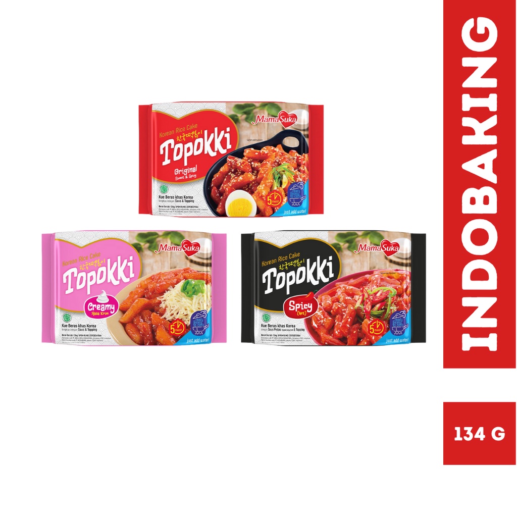 

Mamasuka Topokki Mama Suka Tteokbokki Topoki Snack Instan Korean Rice Cake Halal Original Creamy Hot Spicy 134g