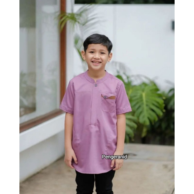 baju koko pria lengan pendek koko LUTHFI ayah dan anak bahan TOYOBO FUDU ori warna soft terbaru 2023 viral best seller